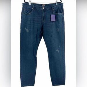 NWT CAVALLI CLASS SLIM STRAIGHT Distressed Jeans OXJ211 DS028 Size 38 X‎ 30